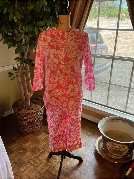 Ralph Lauren Pants - Ralph Lauren Pink Floral Two-Piece Pantsuit